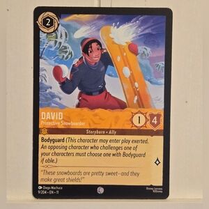 David Protective Snowboarder 9/204 Disney Lorcana Chapter 11 Winterspell Card